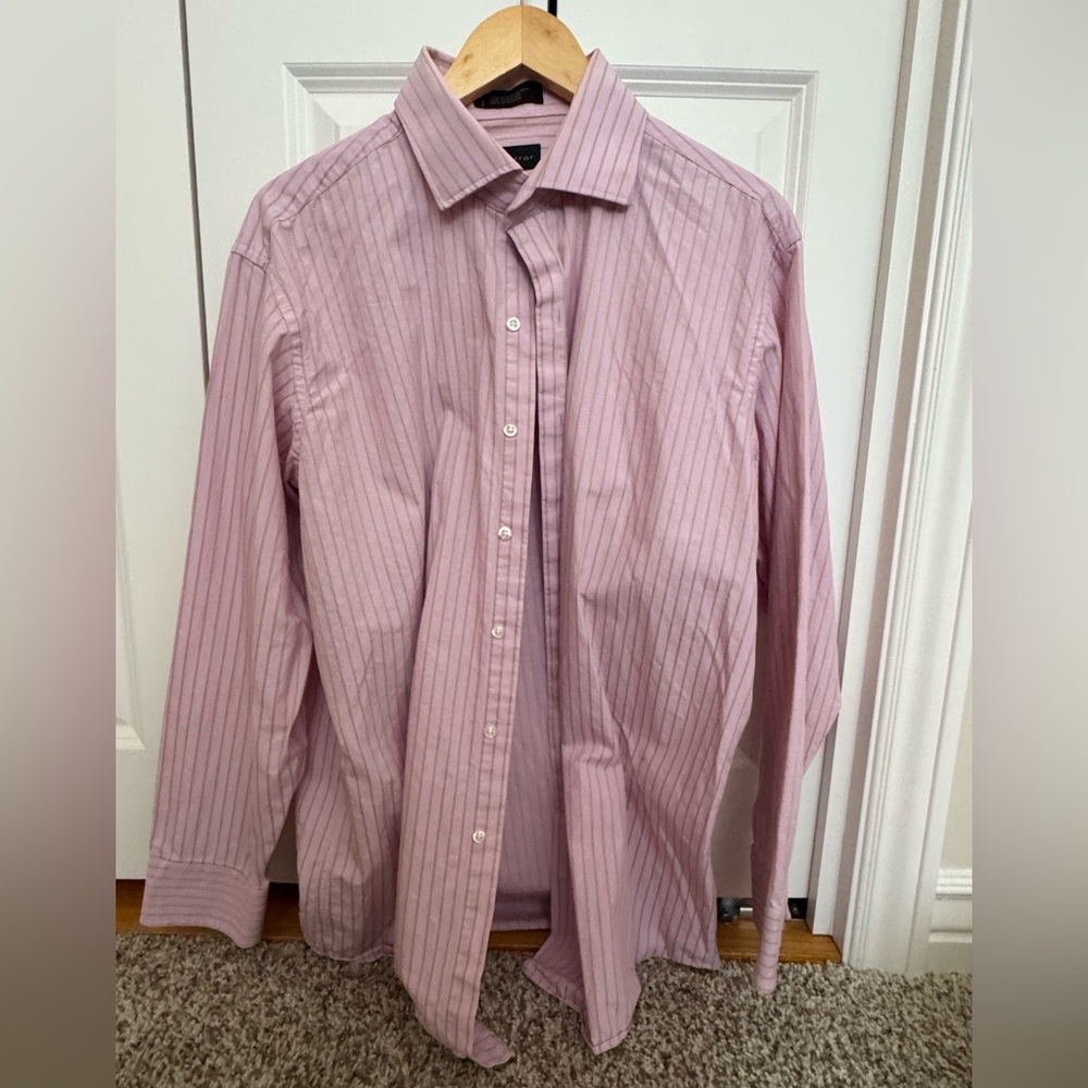 J. Ferrar Light Pink Striped Shirt